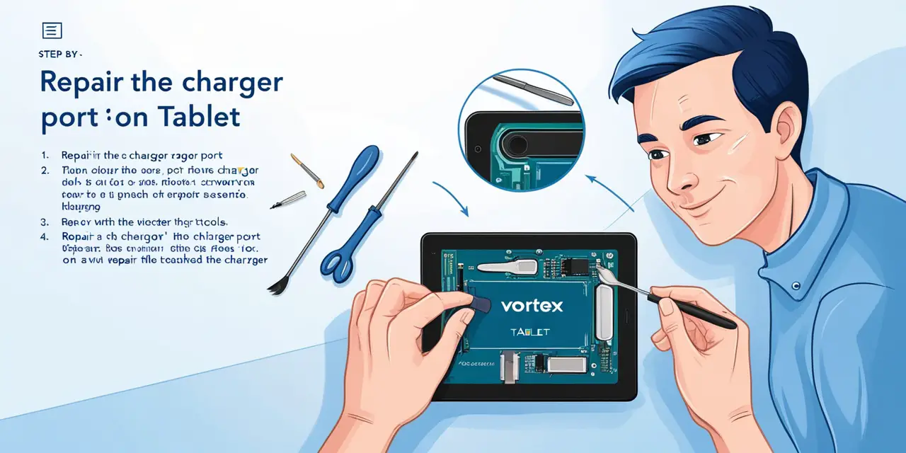 what is needed to fix charger port on vortex tablet