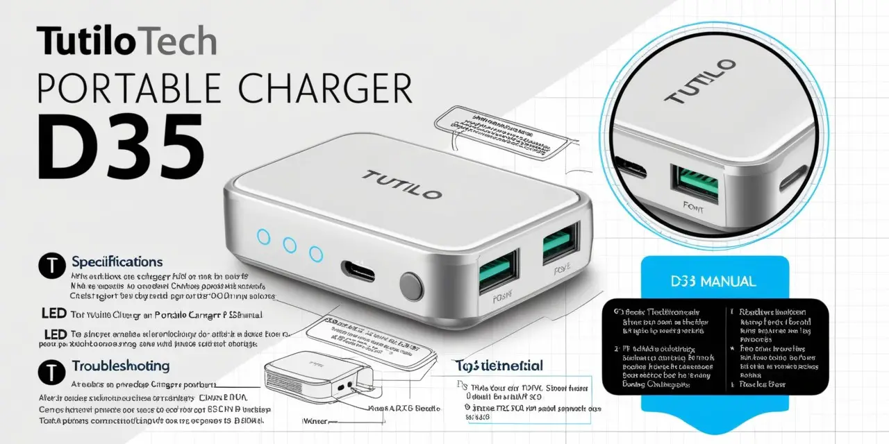 Tutilo Tech Portable Charger D35 Manual
