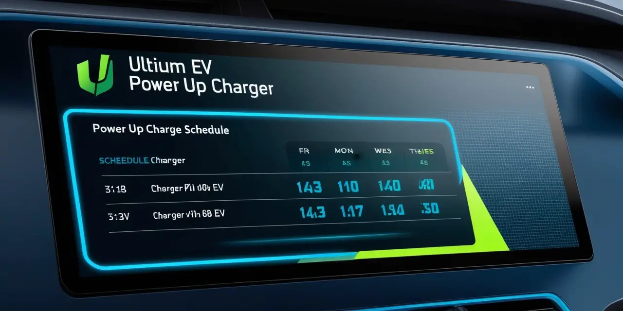 Ultium EV Power Up Charger Charge Schedule