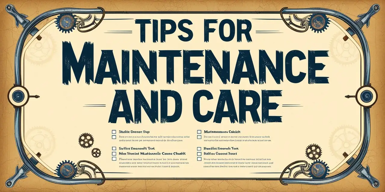 Tips for Maintenance and Care